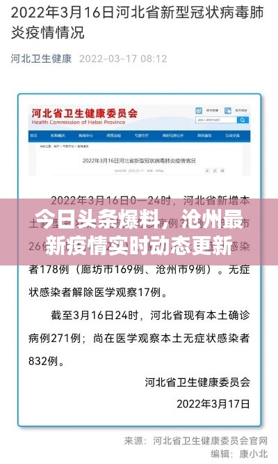 今日头条爆料，沧州最新疫情实时动态更新