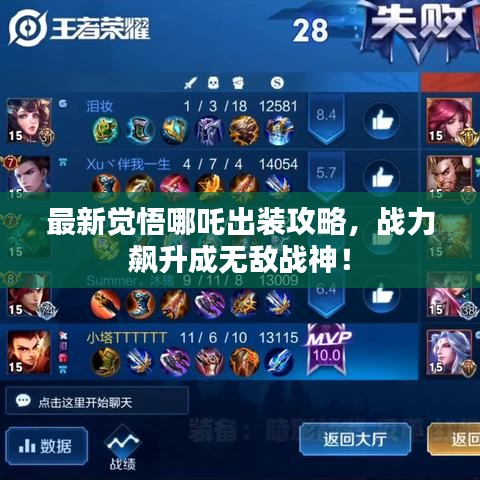 最新觉悟哪吒出装攻略，战力飙升成无敌战神！