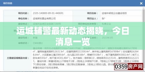 运城辅警最新动态揭晓，今日消息一览