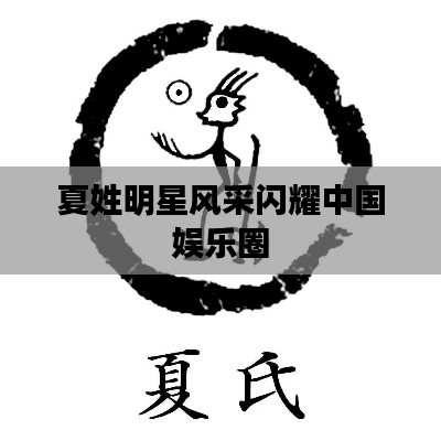 夏姓明星风采闪耀中国娱乐圈