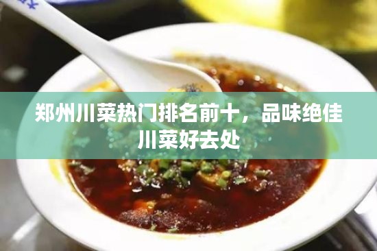 郑州川菜热门排名前十，品味绝佳川菜好去处