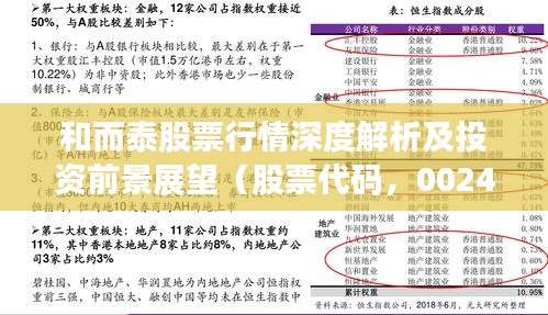 和而泰股票行情深度解析及投资前景展望（股票代码，002402）