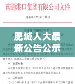 肥城人大最新公告公示，内容抢先看！