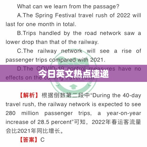今日英文热点速递