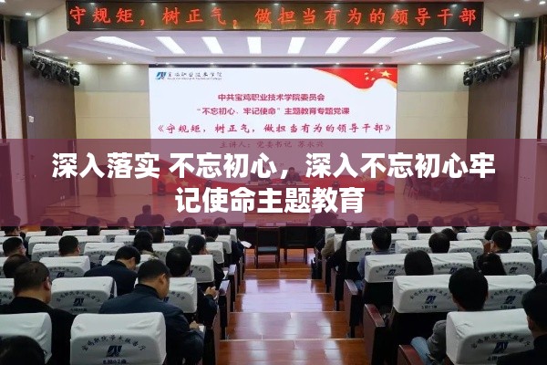深入落实 不忘初心，深入不忘初心牢记使命主题教育 