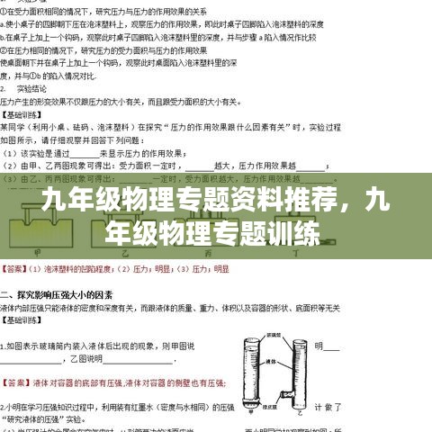 九年级物理专题资料推荐，九年级物理专题训练 