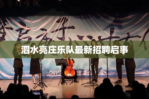 泗水亮庄乐队最新招聘启事