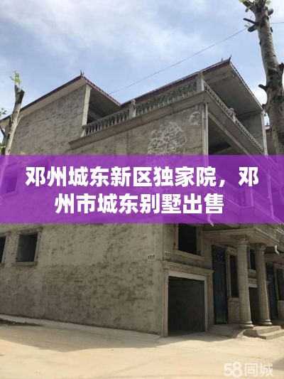 邓州城东新区独家院，邓州市城东别墅出售 
