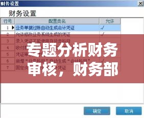 专题分析财务审核，财务部审核处理工具 