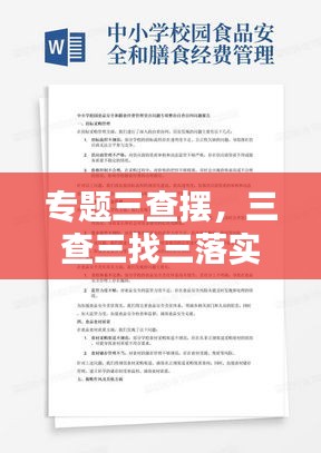专题三查摆，三查三找三落实整改报告 