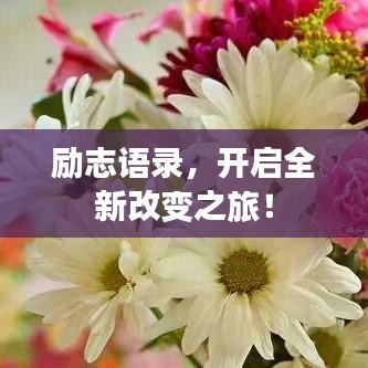 励志语录，开启全新改变之旅！