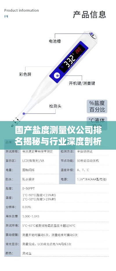 国产盐度测量仪公司排名揭秘与行业深度剖析